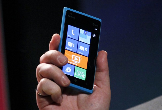 File photo of Nokia Lumia 900 smartphone